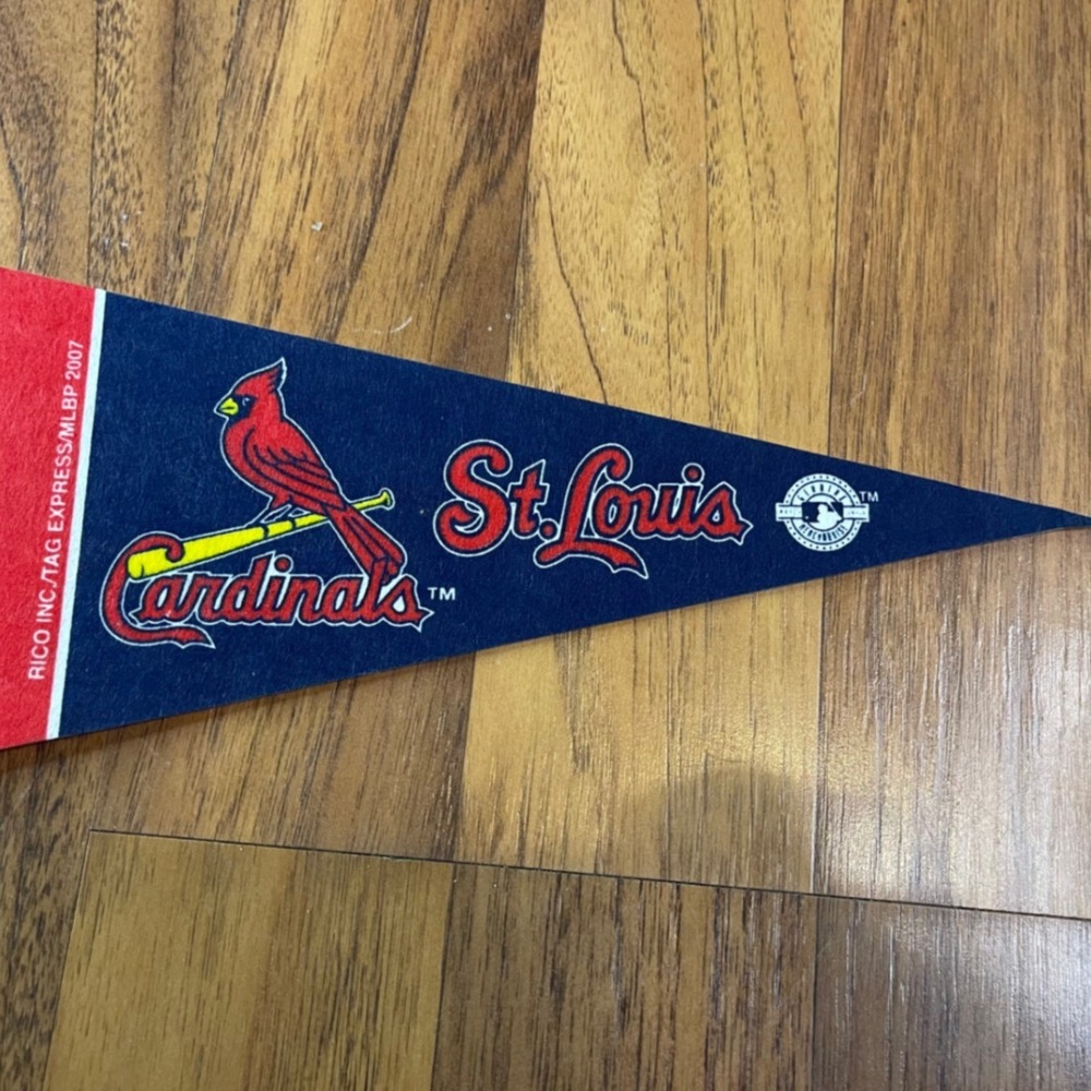 St. Louis Cardinals MLB Mini Pennant Rico Tag Express 2007 Navy Blue Felt 9 Inch